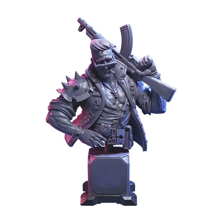 Smoking Rider Bust